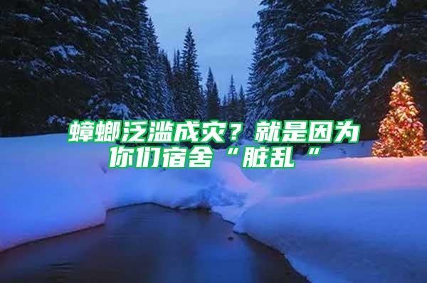蟑螂泛濫成災？就是因為你們宿舍“臟亂“