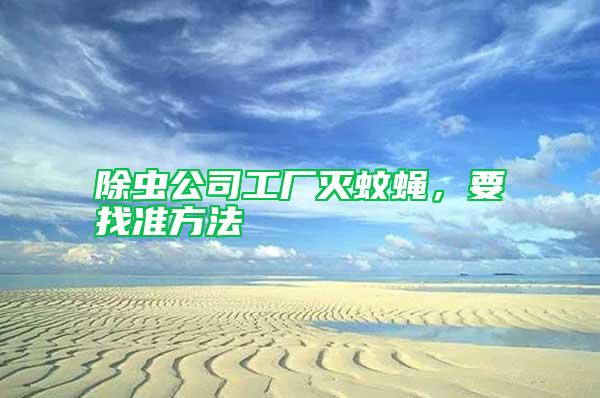 除蟲公司工廠滅蚊蠅，要找準方法
