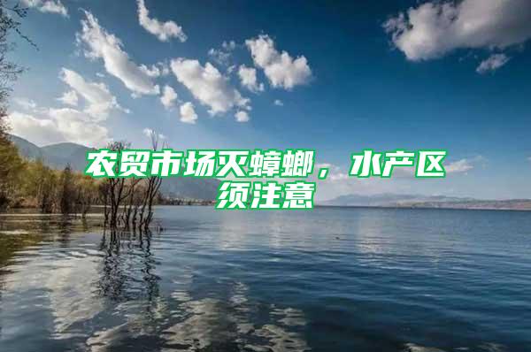農貿市場滅蟑螂,水產區須注意