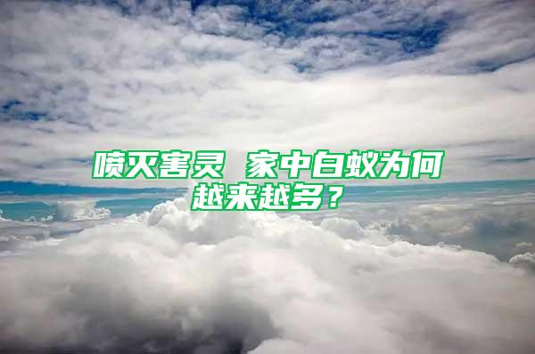 噴滅害靈 家中白蟻為何越來越多?