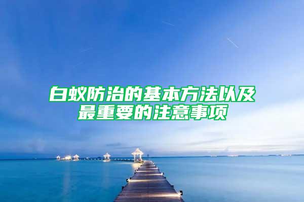 白蟻防治的基本方法以及最重要的注意事項(xiàng)
