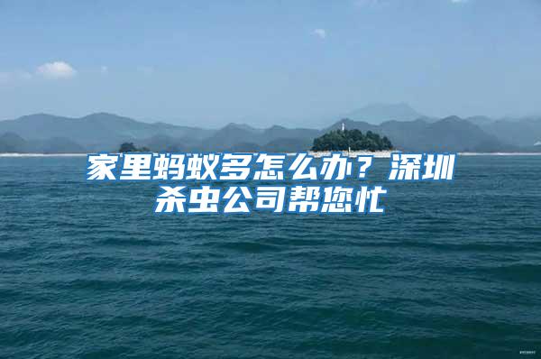 家里螞蟻多怎么辦?深圳殺蟲公司幫您忙