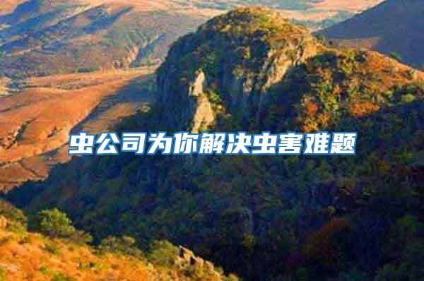 蟲(chóng)公司為你解決蟲(chóng)害難題