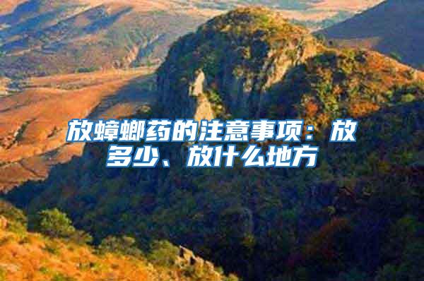 放蟑螂藥的注意事項(xiàng)：放多少、放什么地方