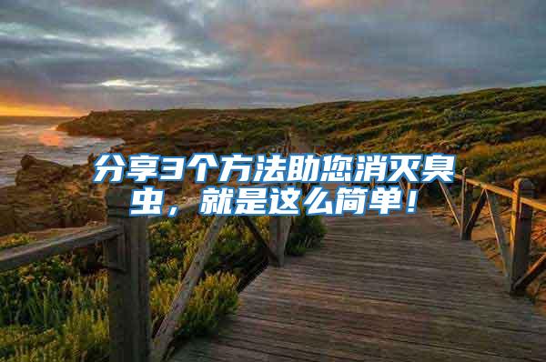 分享3個方法助您消滅臭蟲,就是這么簡單!