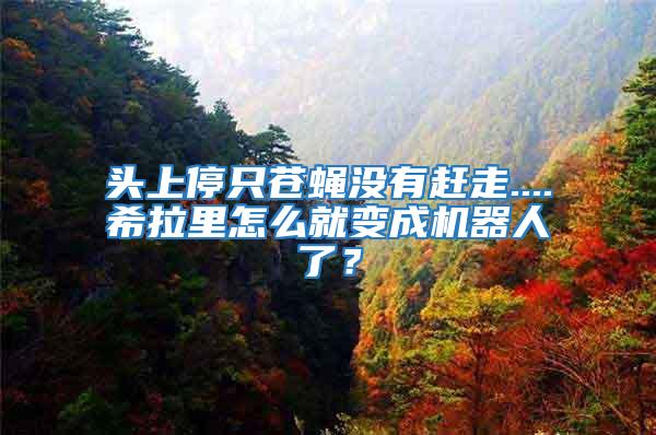 頭上停只蒼蠅沒有趕走....希拉里怎么就變成機器人了?