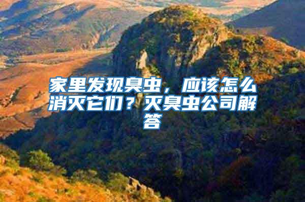家里發(fā)現(xiàn)臭蟲(chóng)，應(yīng)該怎么消滅它們？滅臭蟲(chóng)公司解答