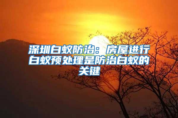 深圳白蟻防治:房屋進(jìn)行白蟻預(yù)處理是防治白蟻的關(guān)鍵