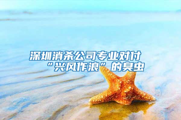 深圳消殺公司專業(yè)對付“興風(fēng)作浪”的臭蟲
