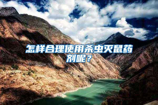 怎樣合理使用殺蟲滅鼠藥劑呢?