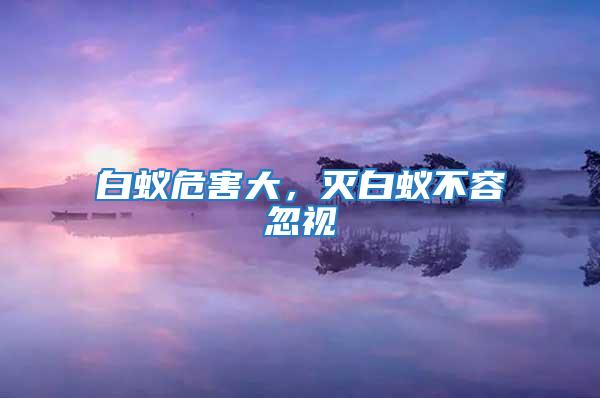 白蟻危害大,滅白蟻不容忽視