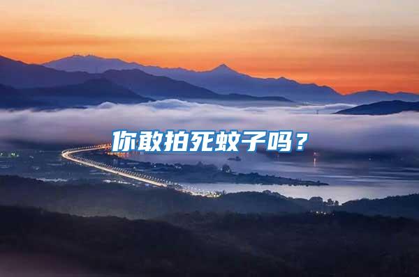 你敢拍死蚊子嗎？