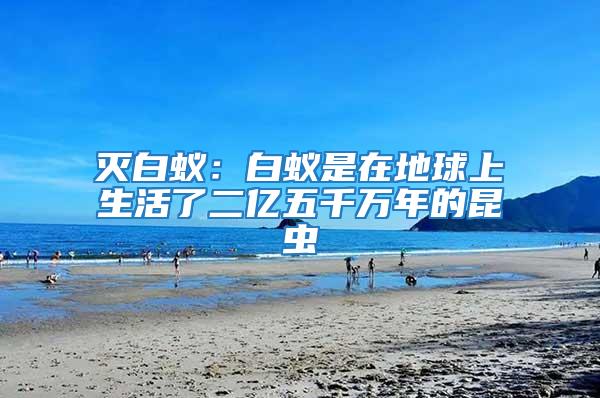 滅白蟻:白蟻是在地球上生活了二億五千萬年的昆蟲