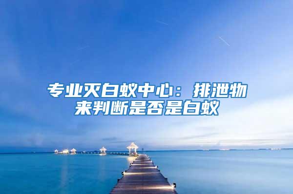 專業滅白蟻中心:排泄物來判斷是否是白蟻
