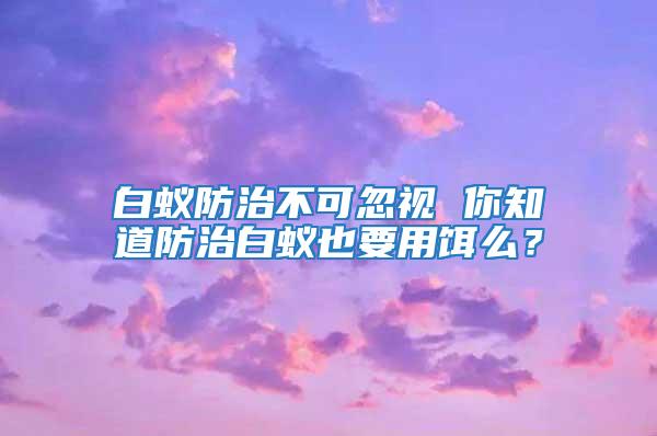 白蟻防治不可忽視 你知道防治白蟻也要用餌么?