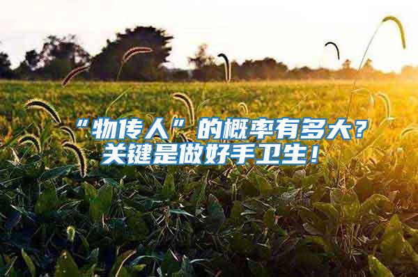 “物傳人”的概率有多大?關鍵是做好手衛生!