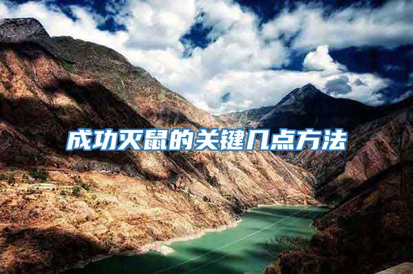 成功滅鼠的關(guān)鍵幾點(diǎn)方法