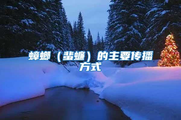 蟑螂(蜚蠊)的主要傳播方式