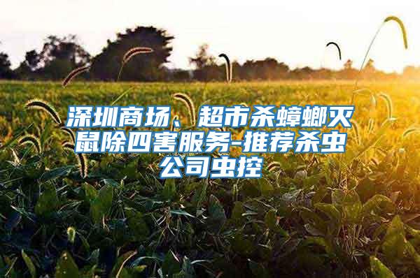 深圳商場、超市殺蟑螂滅鼠除四害服務(wù)-推薦殺蟲公司蟲控