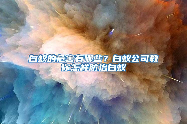白蟻的危害有哪些?白蟻公司教你怎樣防治白蟻