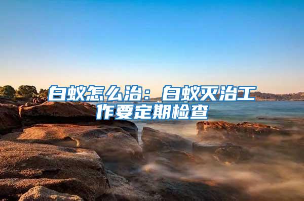 白蟻怎么治:白蟻滅治工作要定期檢查