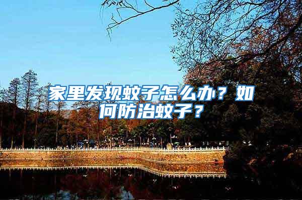 家里發現蚊子怎么辦?如何防治蚊子?