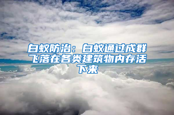 白蟻防治:白蟻通過成群飛落在各類建筑物內存活下來